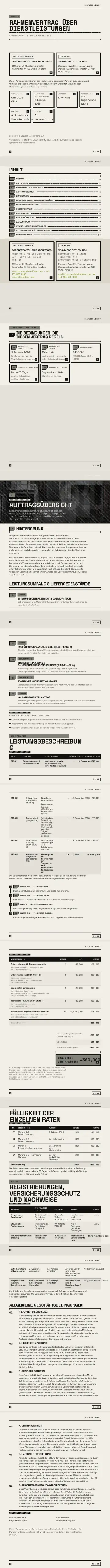 Beispiel für Vertrag, erstellt von waxTable