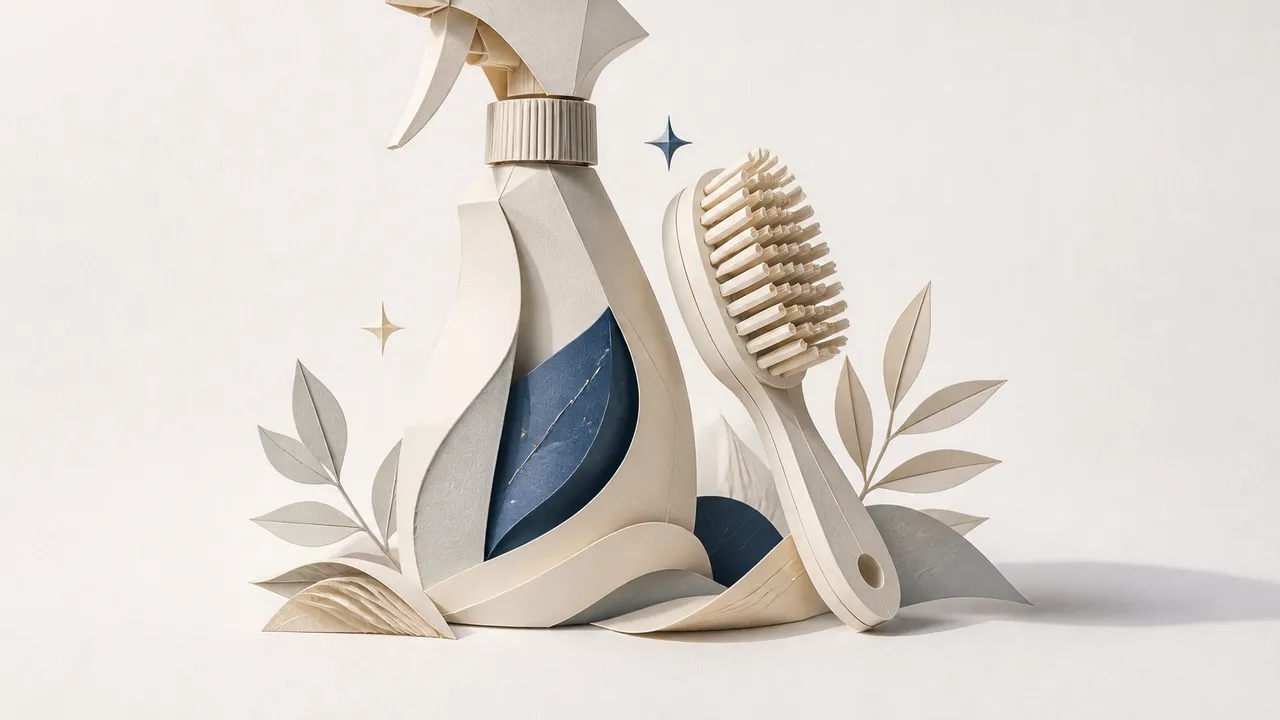 Papercraft concept: a purchase order tailored for Commercial Cleaning