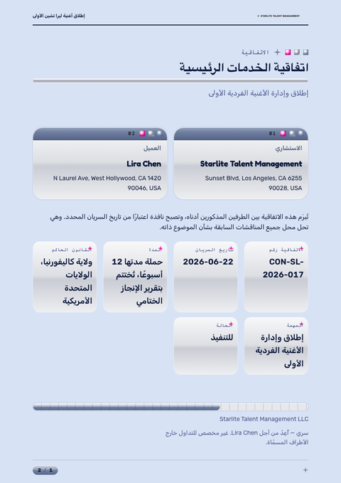 A finished contract rendered in a كلاسيكي look