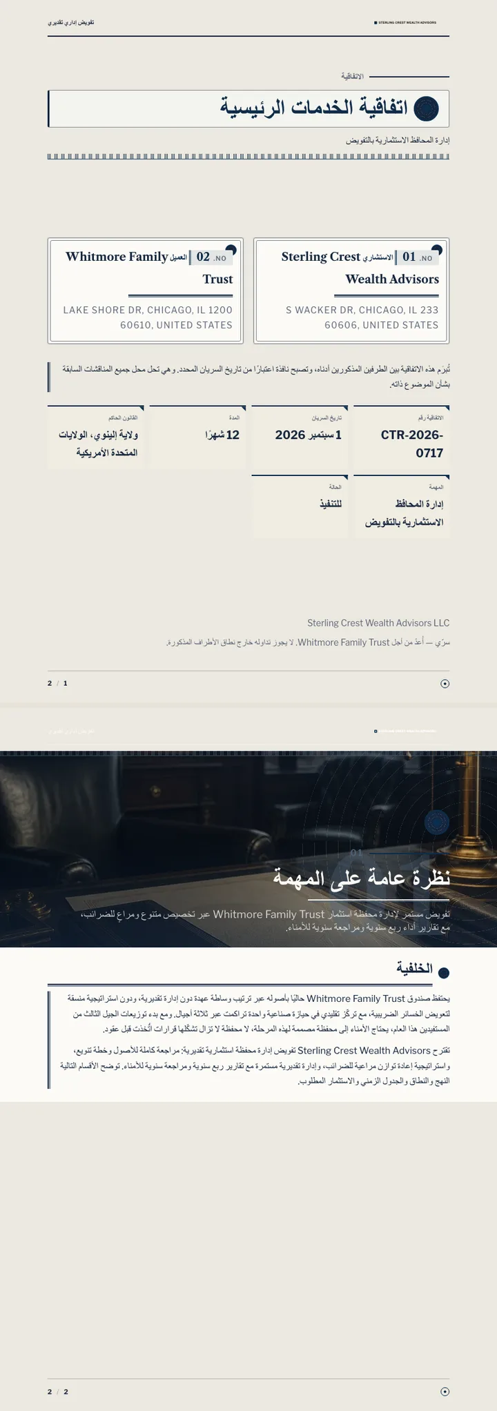 مالي/مصرفي — مثال كامل من إنشاء Waxe