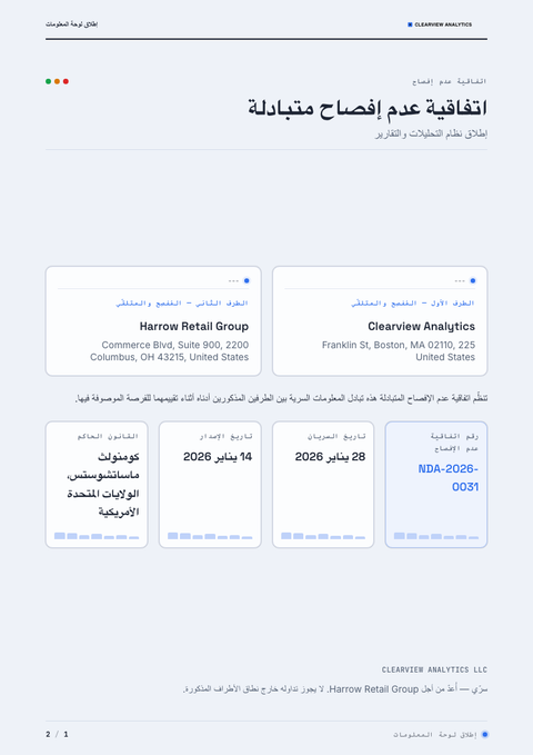A finished nda rendered in a تقني look