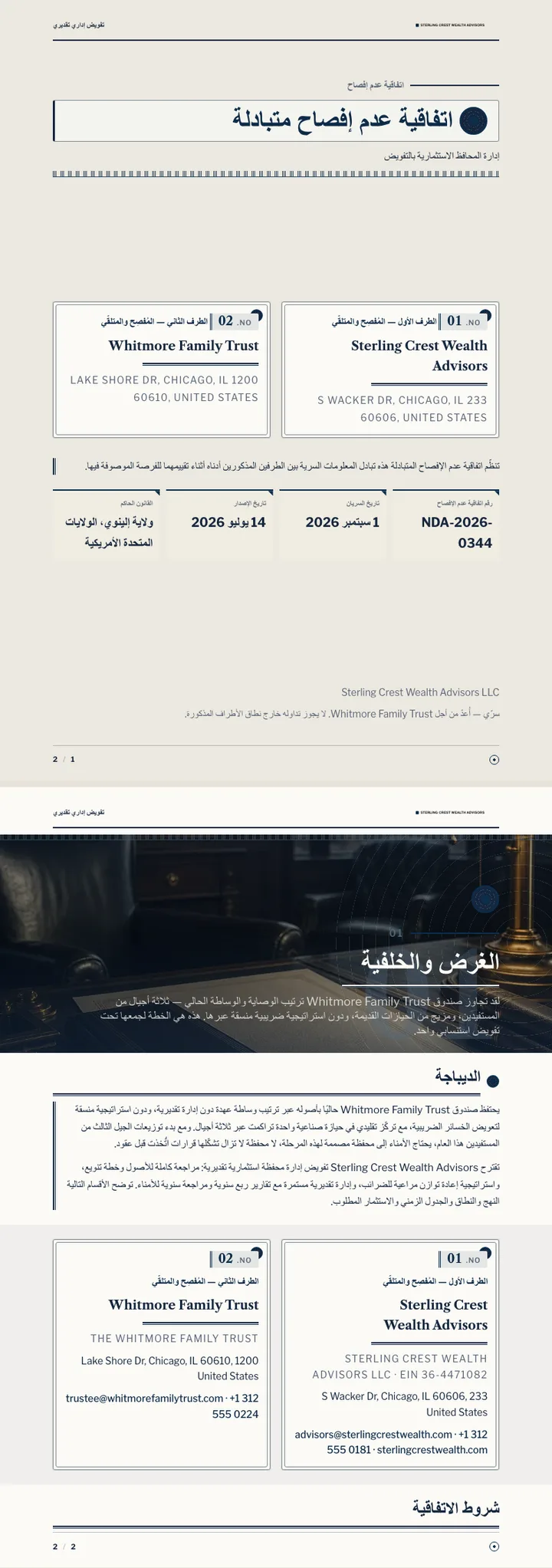 مالي/مصرفي — مثال كامل من إنشاء Waxe
