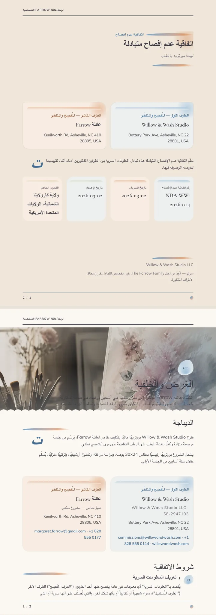 ألوان مائية — مثال كامل من إنشاء Waxe