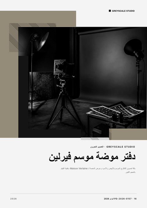 A finished pitch deck rendered in a لوني look