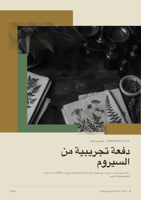 A finished pitch deck rendered in a طبيعة look