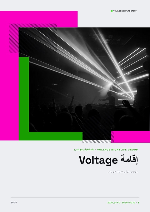 A finished pitch deck rendered in a لوني look