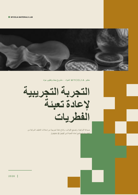 A finished pitch deck rendered in a طبيعة look