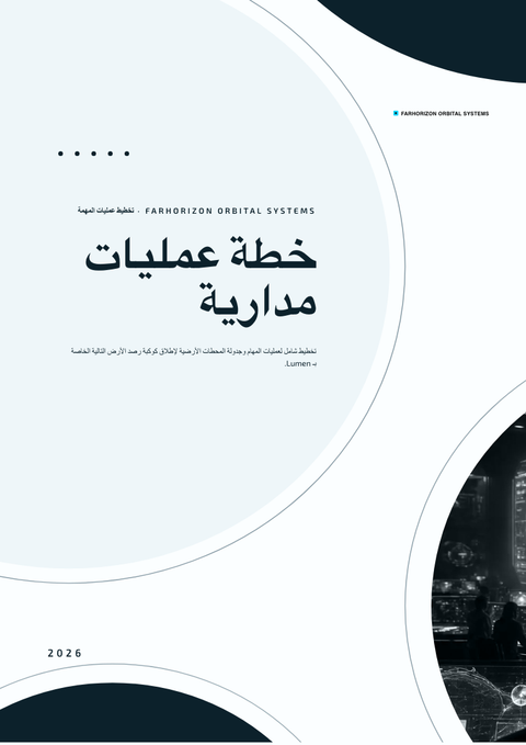 A finished pitch deck rendered in a مستقبلي look