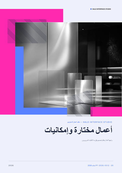 A finished portfolio rendered in a مورفيزم look