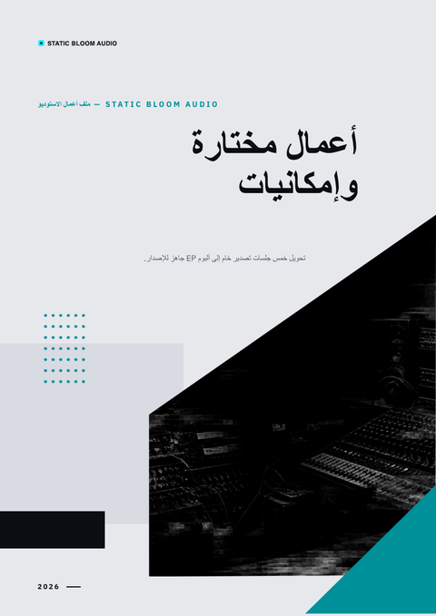A finished portfolio rendered in a بروتاليزم look