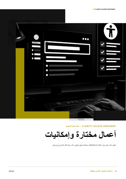 A finished portfolio rendered in a لوني look