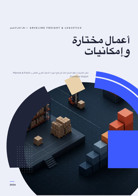 A finished portfolio rendered in a ثلاثي الأبعاد look