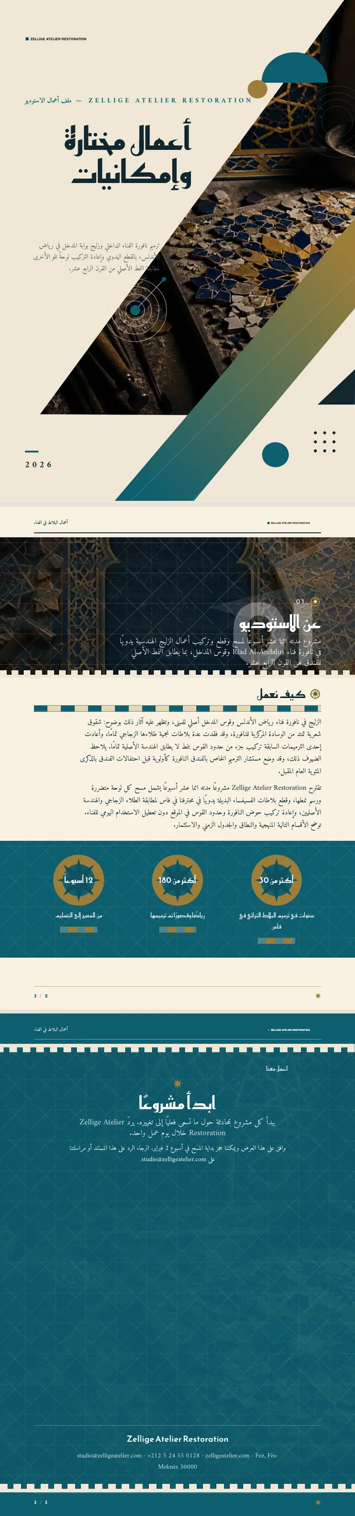 زخرفة هندسية إسلامية — مثال كامل من إنشاء Waxe