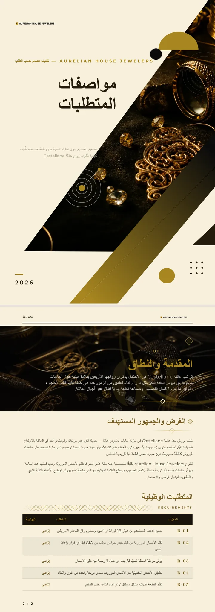 ذهبي فاخر — مثال كامل من إنشاء Waxe