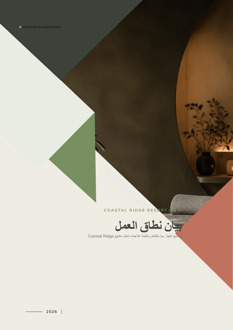 A finished scope of work rendered in a أسلوب حياة look