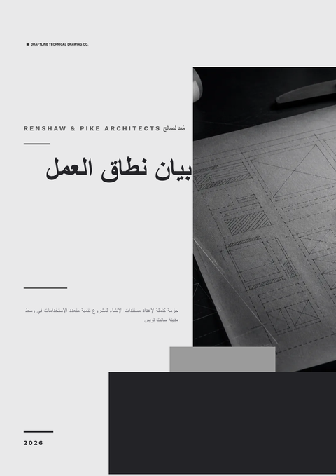 A finished scope of work rendered in a تقني look