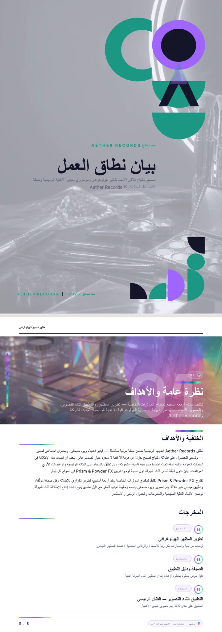 هولوغرامي — مثال كامل من إنشاء Waxe