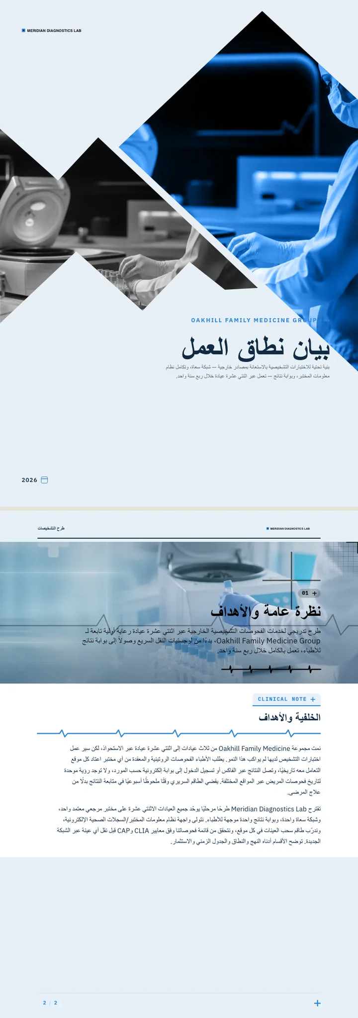 طبي / سريري — مثال كامل من إنشاء Waxe