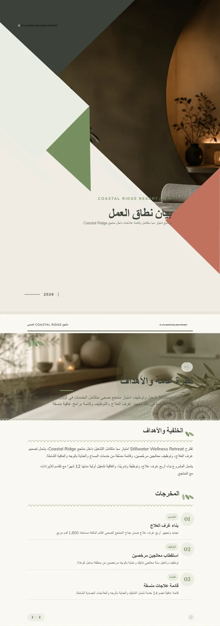 عافية / سبا — مثال كامل من إنشاء Waxe