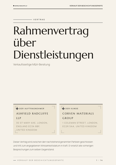 A finished contract rendered in a luxus look