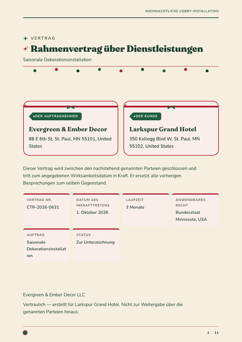 A finished contract rendered in a sonstiges look
