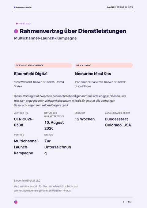 A finished contract rendered in a verlauf look
