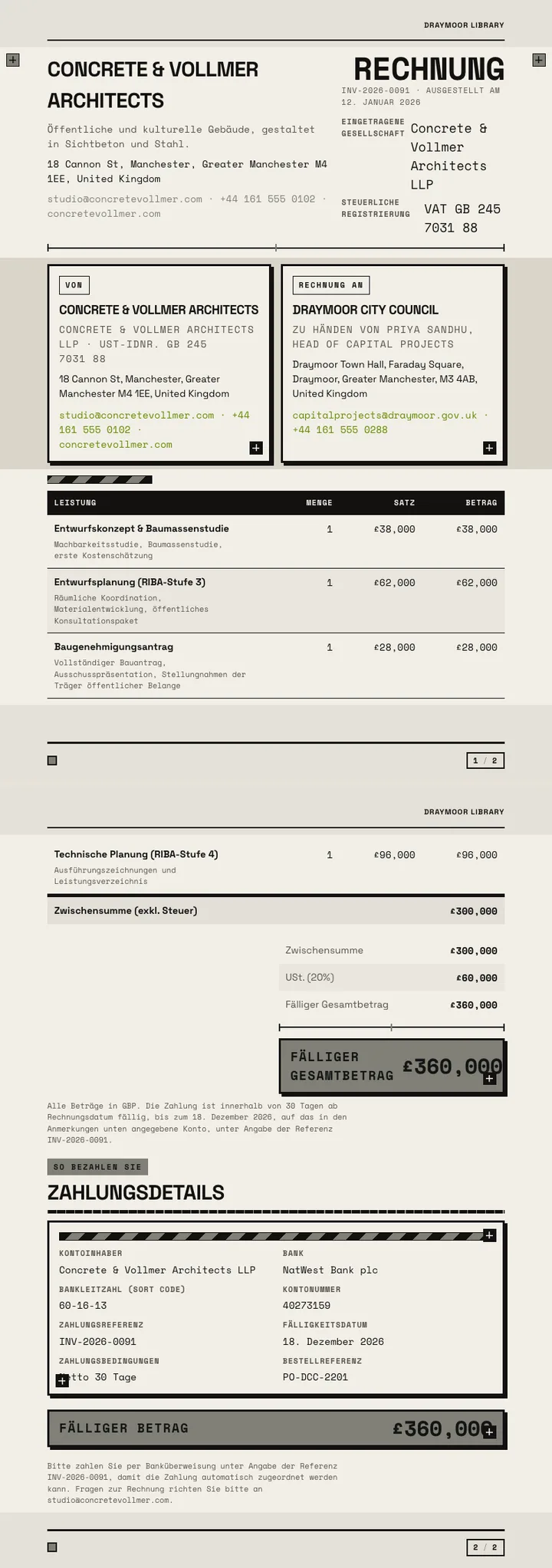 Brutalismus — vollständiges Beispiel, erstellt von Waxe