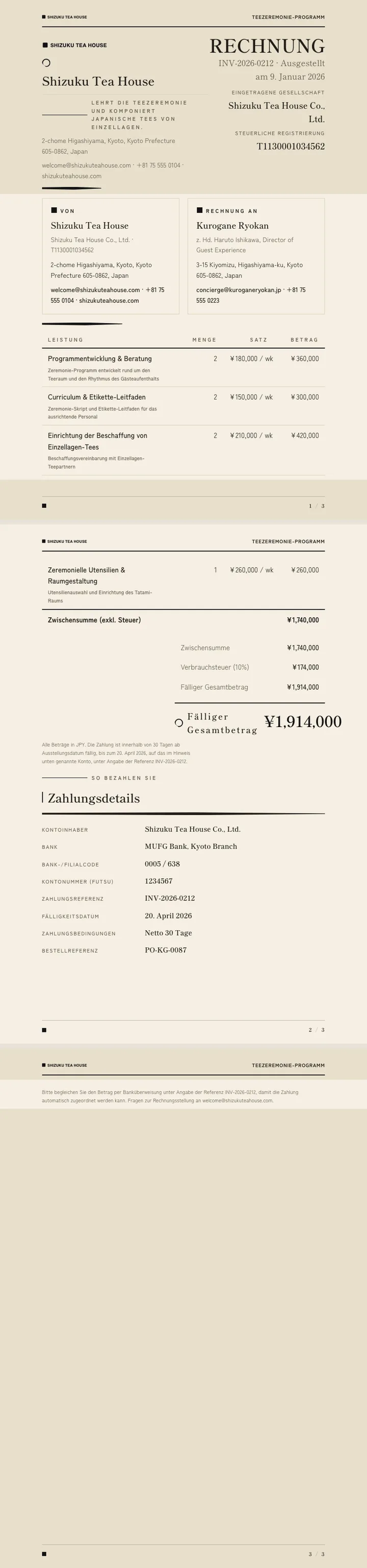 Japanischer Minimalismus — vollständiges Beispiel, erstellt von Waxe