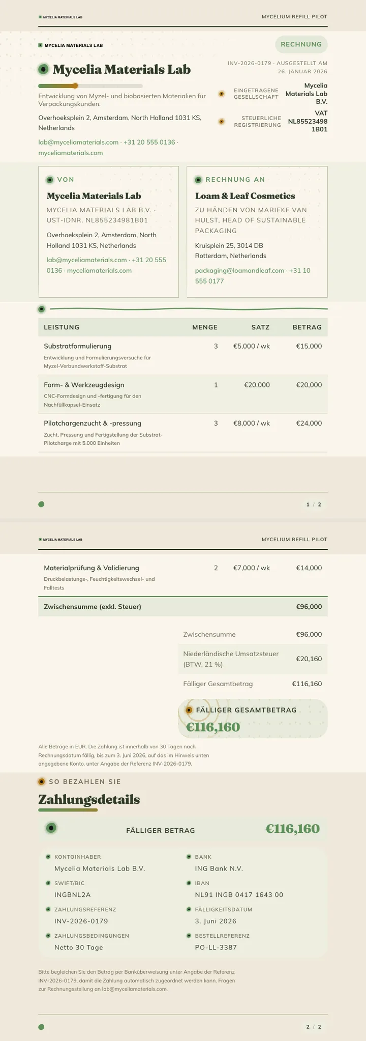 Organisch / Biomorph — vollständiges Beispiel, erstellt von Waxe