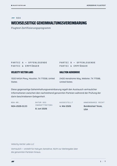 A finished nda rendered in a futuristisch look