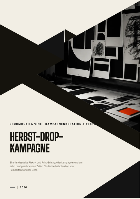 A finished pitch deck rendered in a typografisch look