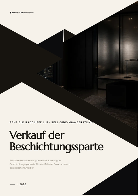 A finished pitch deck rendered in a luxus look
