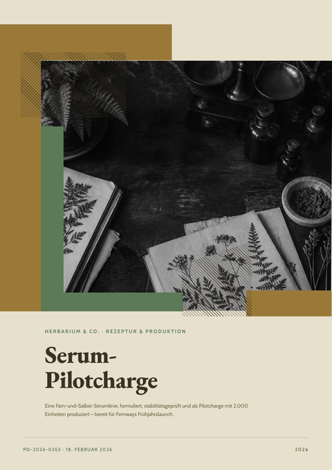 A finished pitch deck rendered in a natur look