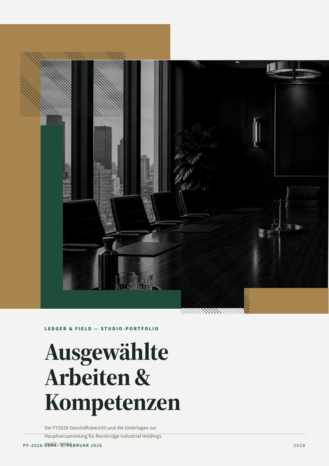 A finished portfolio rendered in a druck look