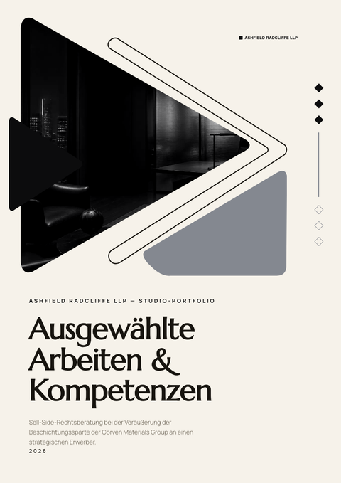 A finished portfolio rendered in a luxus look