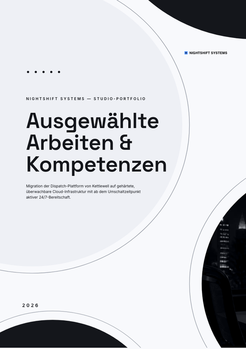 A finished portfolio rendered in a dunkel look