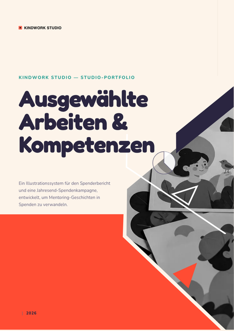 A finished portfolio rendered in a illustriert look