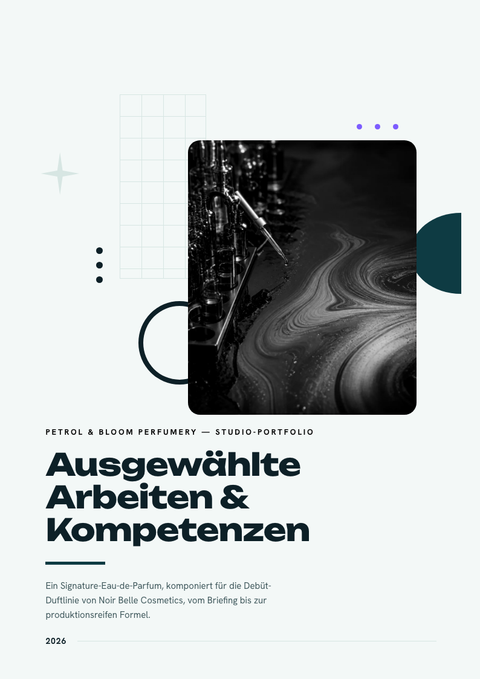A finished portfolio rendered in a verlauf look
