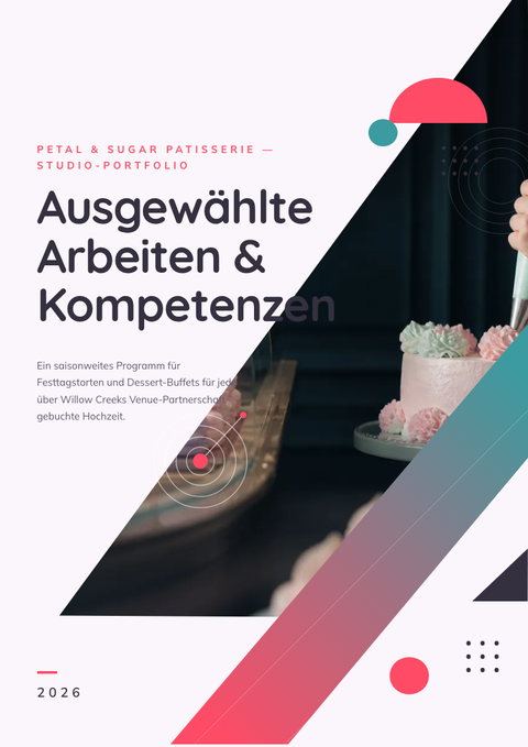 A finished portfolio rendered in a farbe look