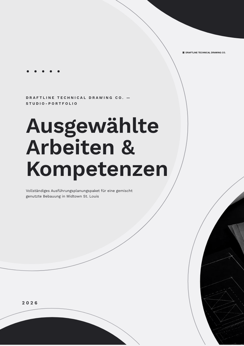 A finished portfolio rendered in a technisch look