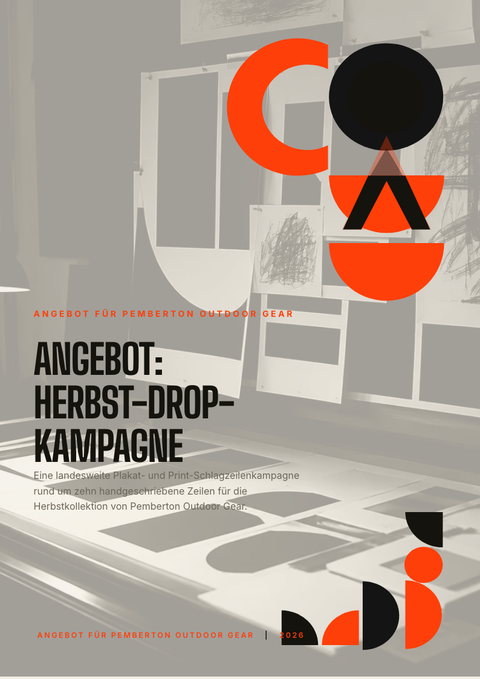 A finished proposal rendered in a typografisch look