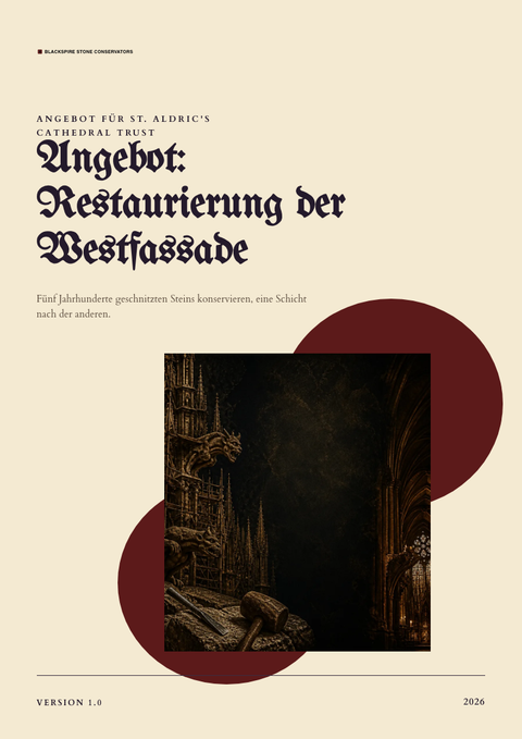 A finished proposal rendered in a dunkel look