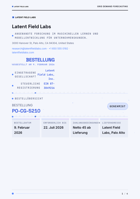 A finished purchase order rendered in a bewegung look