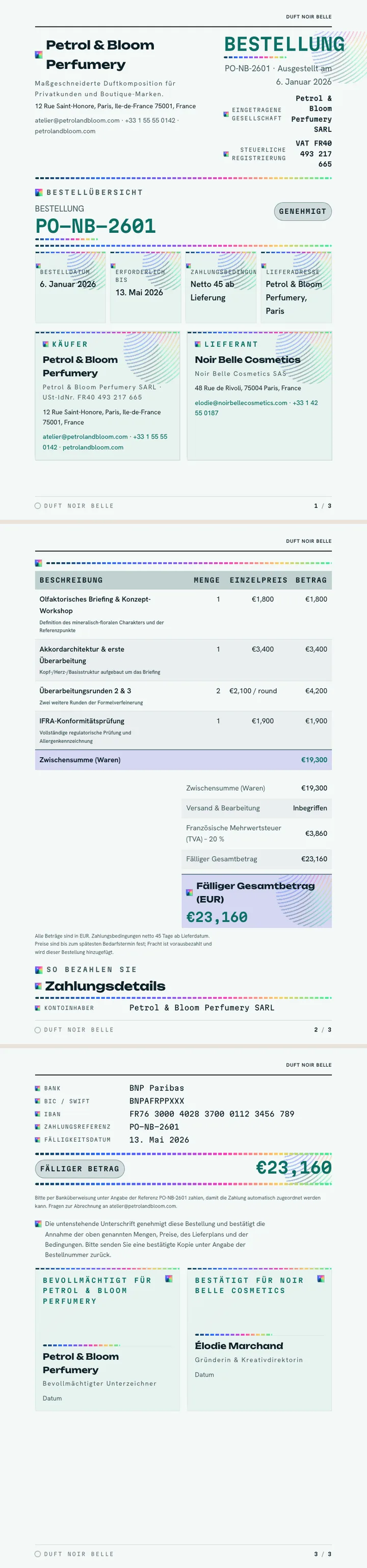 Schillernd — vollständiges Beispiel, erstellt von Waxe