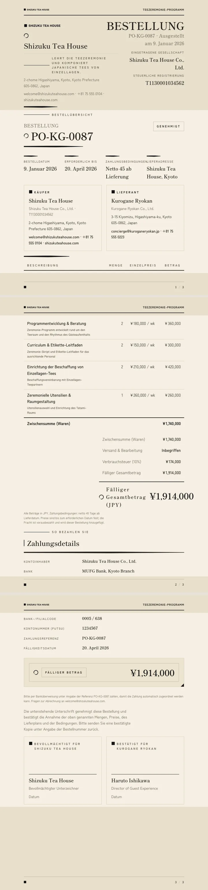 Japanischer Minimalismus — vollständiges Beispiel, erstellt von Waxe