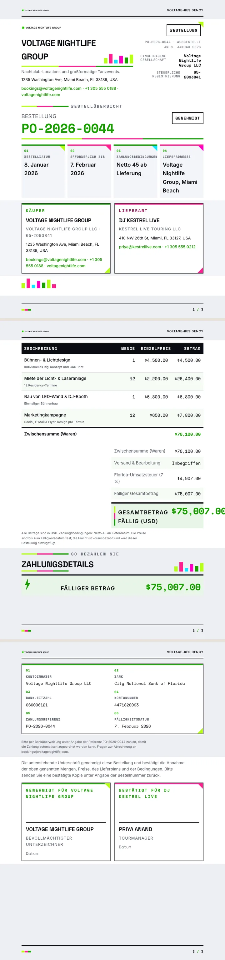 Neon / Elektrisch — vollständiges Beispiel, erstellt von Waxe