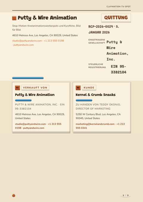 A finished receipt rendered in a 3d look