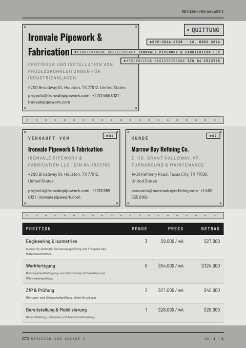 A finished receipt rendered in a lifestyle look
