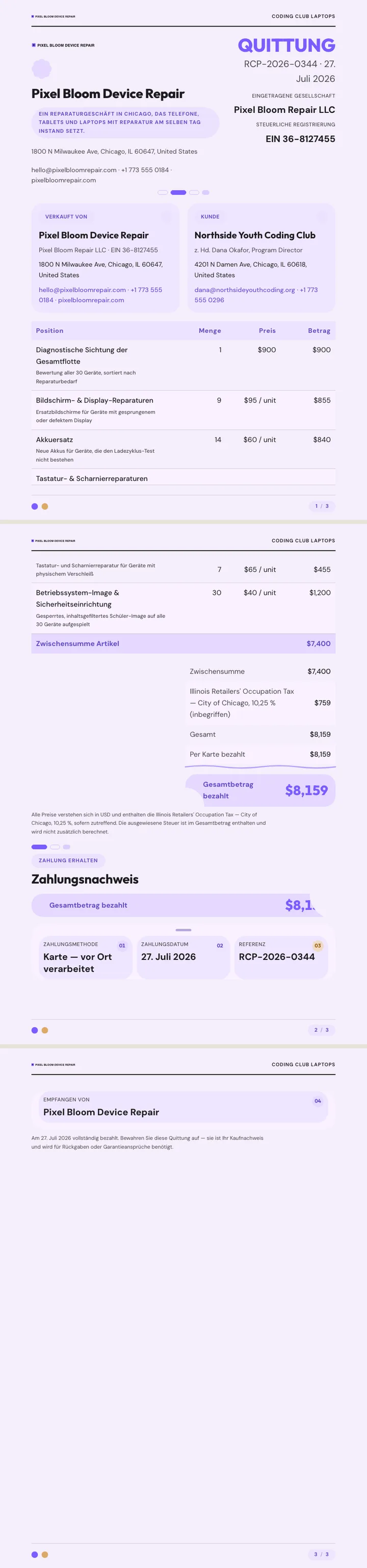Material You — vollständiges Beispiel, erstellt von Waxe