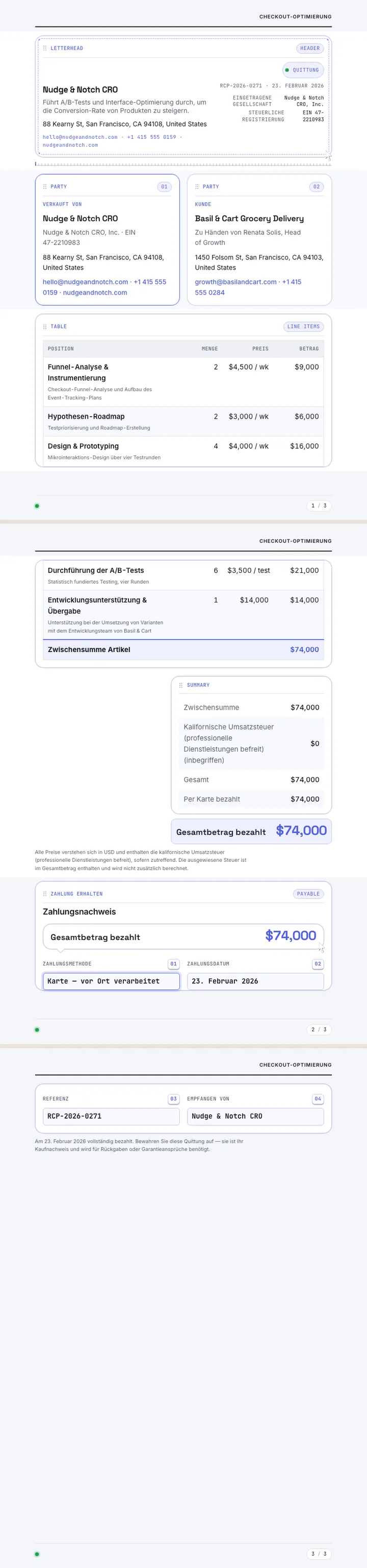 Micro-Interaction UI — vollständiges Beispiel, erstellt von Waxe